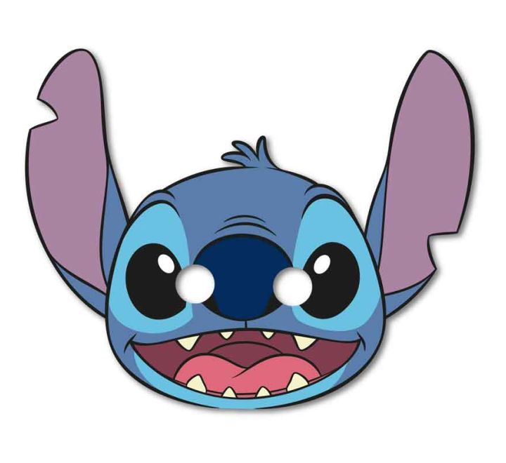6 pack stitch and angel die cut paper masks kids party accessory