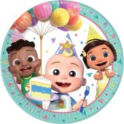 8 pack 23cm CoComelon birthday paper plates for children's party tableware