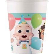 8 pack 250ml CoComelon birthday paper cups for children's party tableware