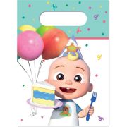 4 pack CoComelon birthday paper party bags for sweets treats and party favours