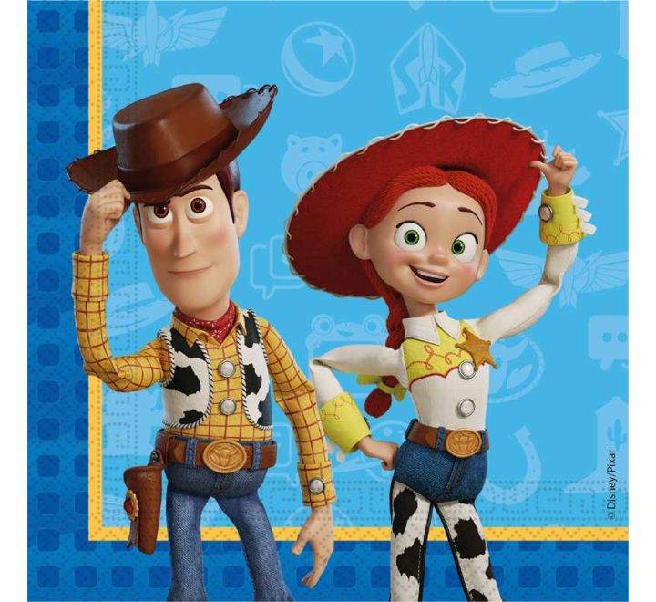 Pack of 20 Toy Story 5 33cm paper napkins with colourful Disney Pixar designs