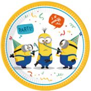 8 pack 23cm Minions The Rise of Gru paper plates for a children's birthday party