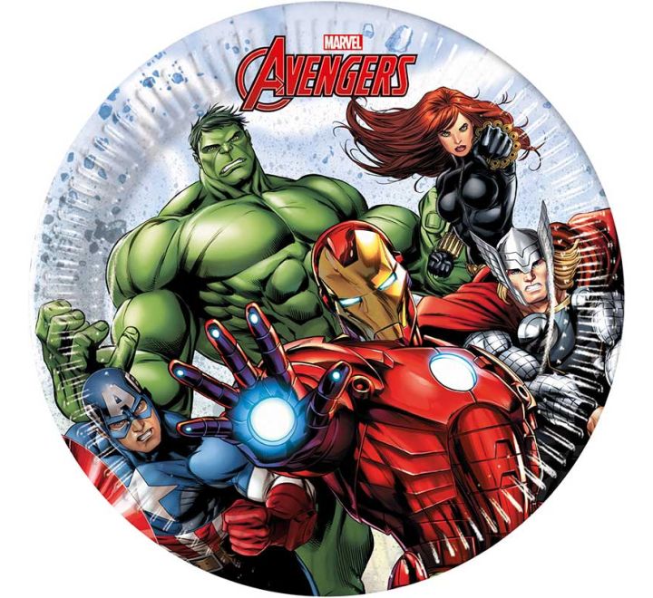 8 pack 20cm avengers infinity stones paper plates party tableware