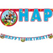 Mickey Mouse Rock The House birthday banner for Disney themed party