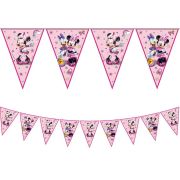 Minnie Mouse Junior paper flag banner with 9 flags for Disney birthday party