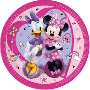 8pk 23cm Minnie Mouse Junior paper plates for Disney birthday party