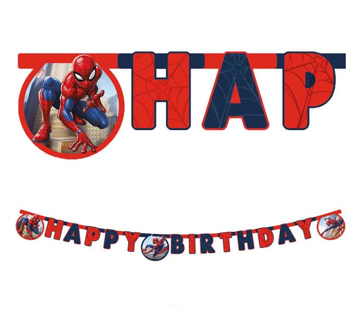 spider man crime fighter banner party decoration