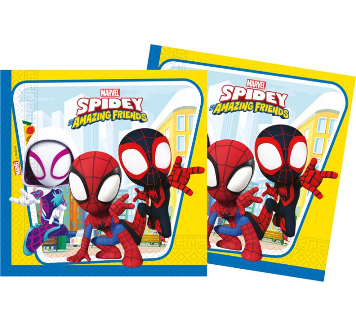 20 pack spidey and friends napkins party tableware