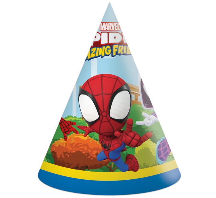 6 pack spidey and friends party hats superhero party accessories