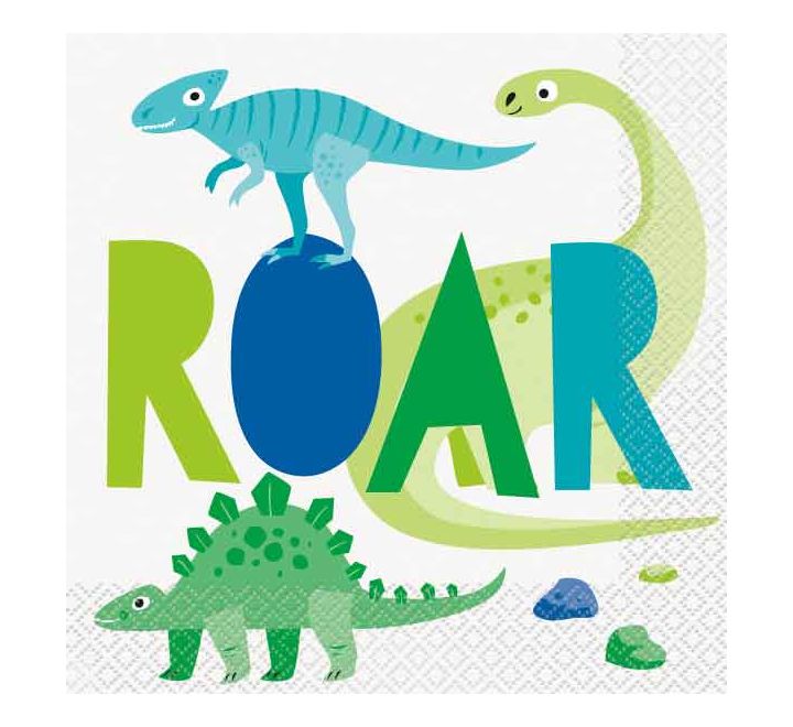 Blue Green Dinosaur Napkins product photo