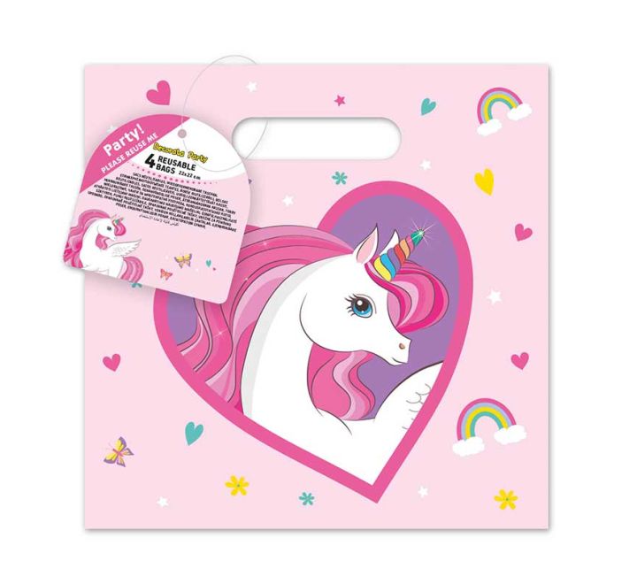 Unicorn Rainbow Colours party bags pack of 4