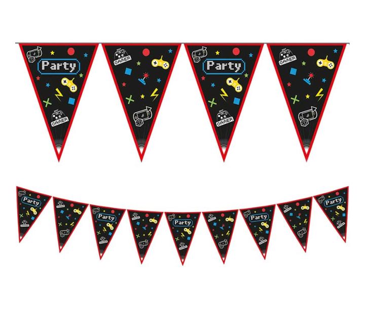 Gaming Party Triangle Flag Banner product photo