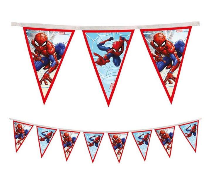 spider man crime fighter bunting banner superhero party decoration