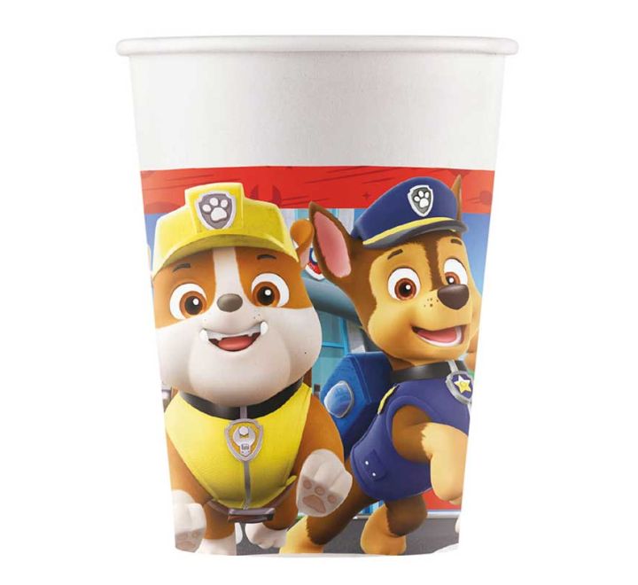 8 pack 200ml paw patrol rescue heroes paper cups kids party tableware