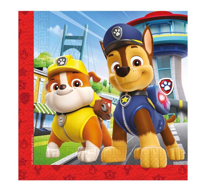 20 pack paw patrol rescue heroes paper napkins kids birthday party