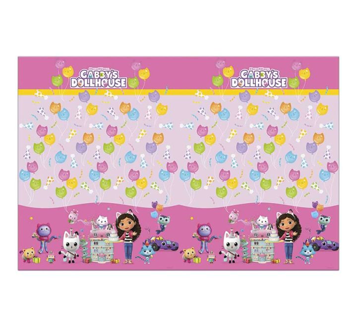 Gabby's Dollhouse plastic tablecover party decoration