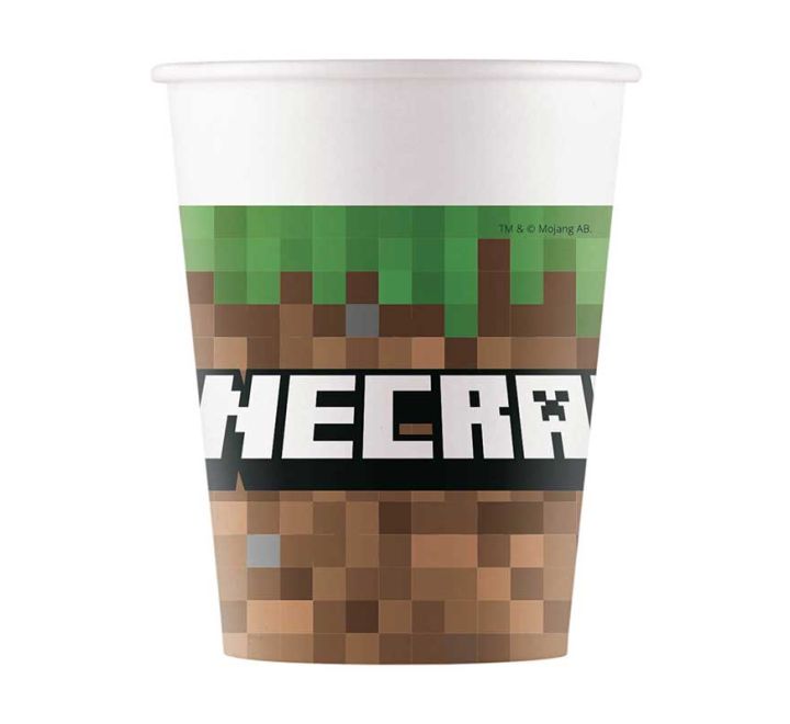 8pk 200ml Minecraft Paper Cups