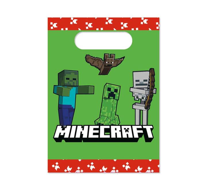 4 pack minecraft paper party bags kids celebration