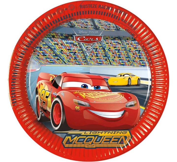 8 pack 23cm disney cars paper plates party tableware