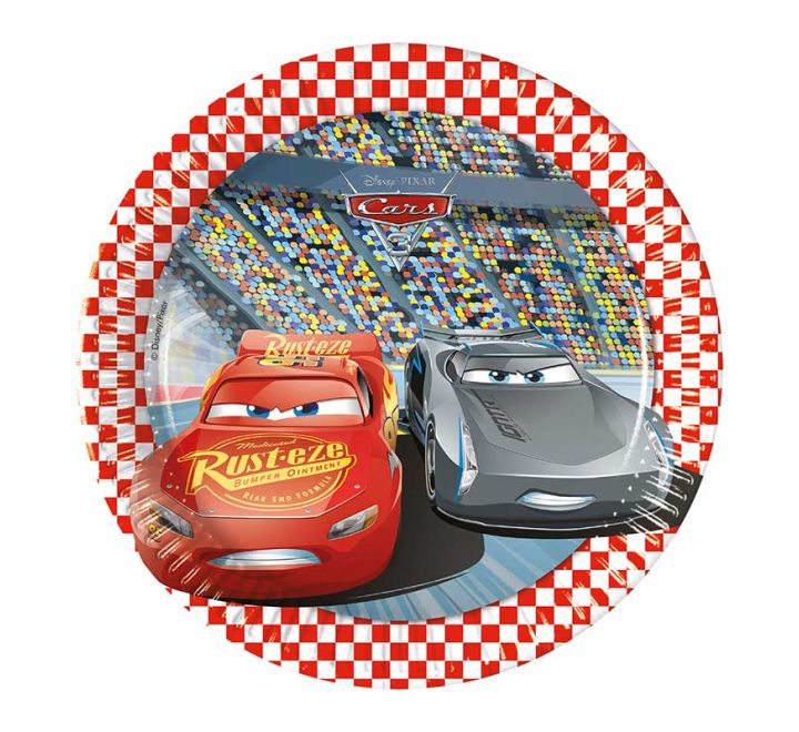 8 pack 20cm disney cars paper plates party tableware