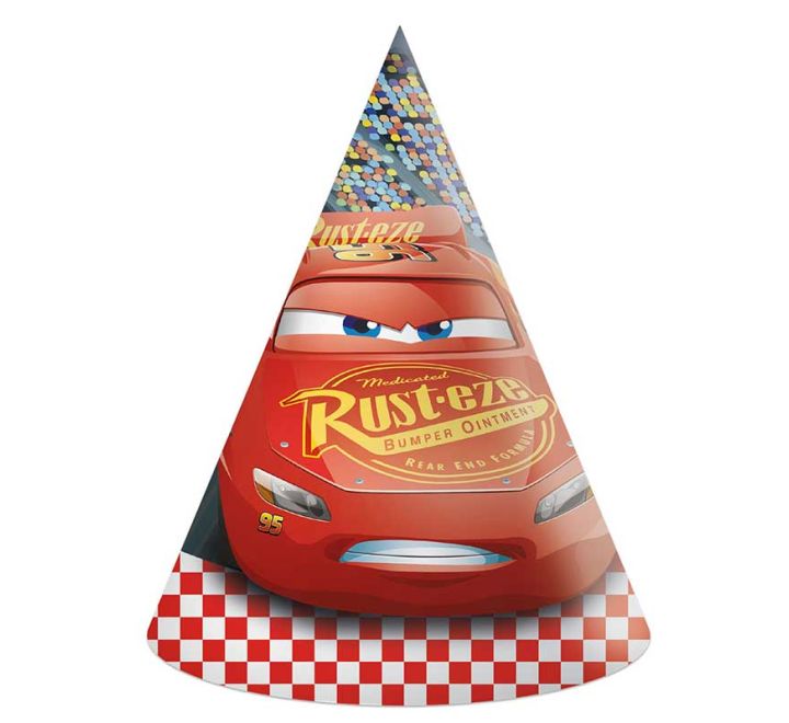 6 pack disney cars paper party hats
