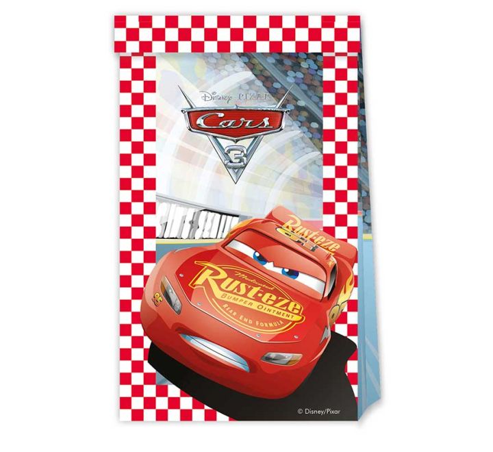 4 pack disney cars paper party bags kids celebration