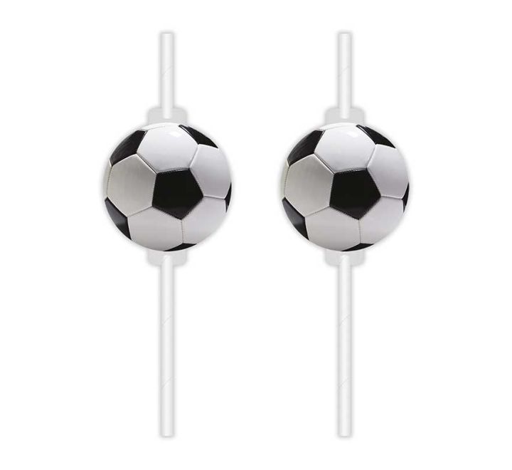 Football Party Paper Drinking Straws product photo
