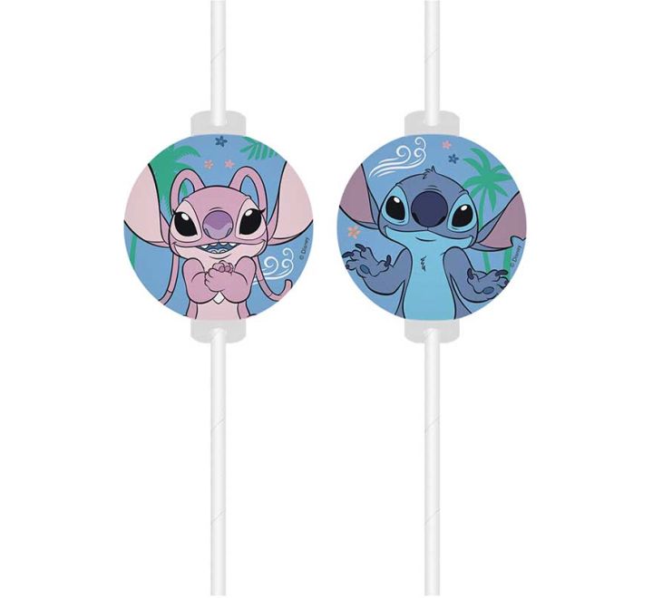 4 pack stitch paper medallion drinking straws party accessory