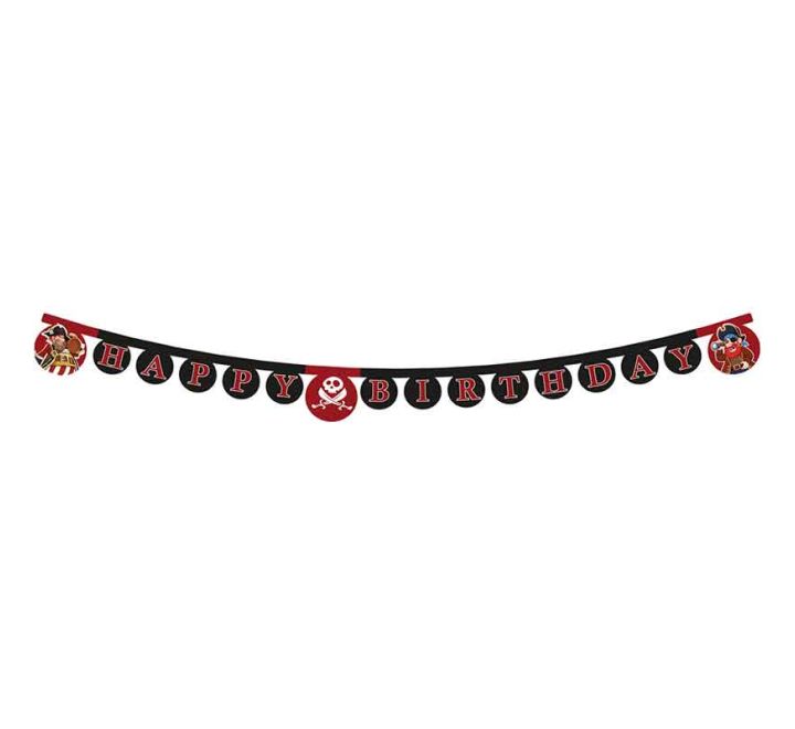 Island Pirates Happy Birthday Paper Banner product photo