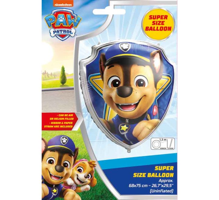 chase paw patrol shaped foil balloon party decoration