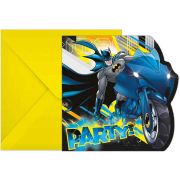 6pk Batman Rogue Rage birthday invitations with envelopes for superhero party