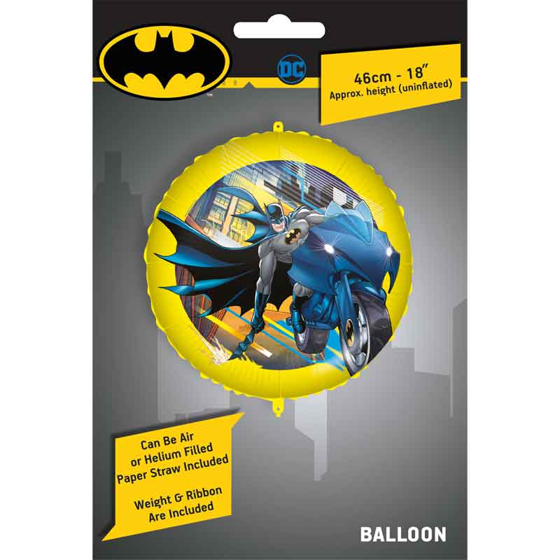 18in Batman Rogue Rage foil balloon with superhero design for Batman birthday party