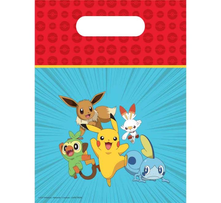6 pack pokemon party bags kids party favours