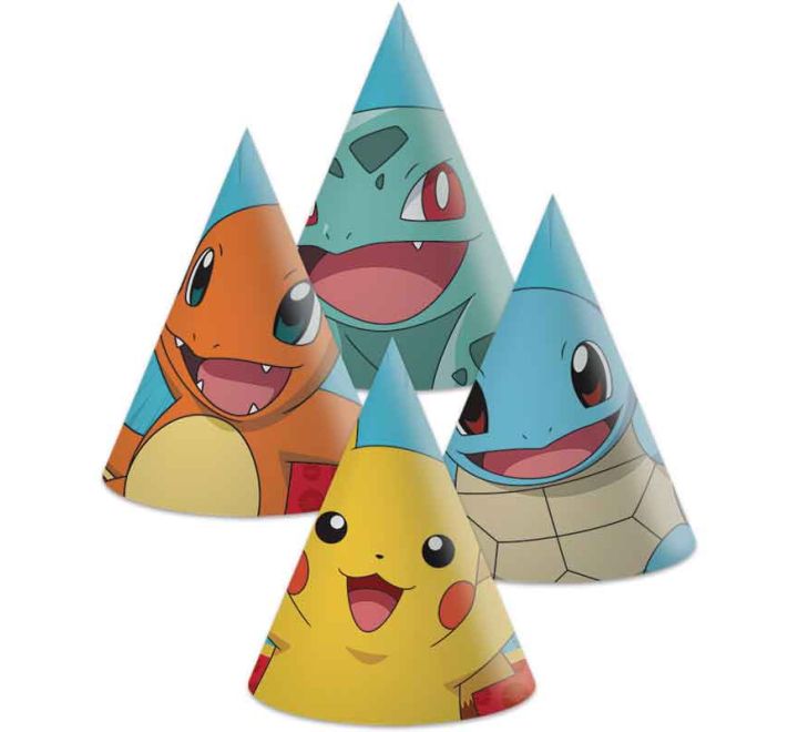 6 pack pokemon paper party hats kids party accessories