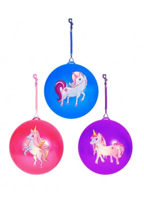 Unicorn Themed Ball On A Keychain