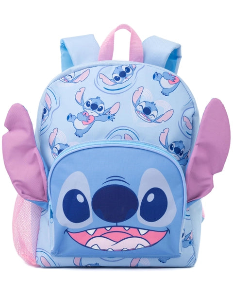 Stitch lunch bag with cute character artwork in blue and pink