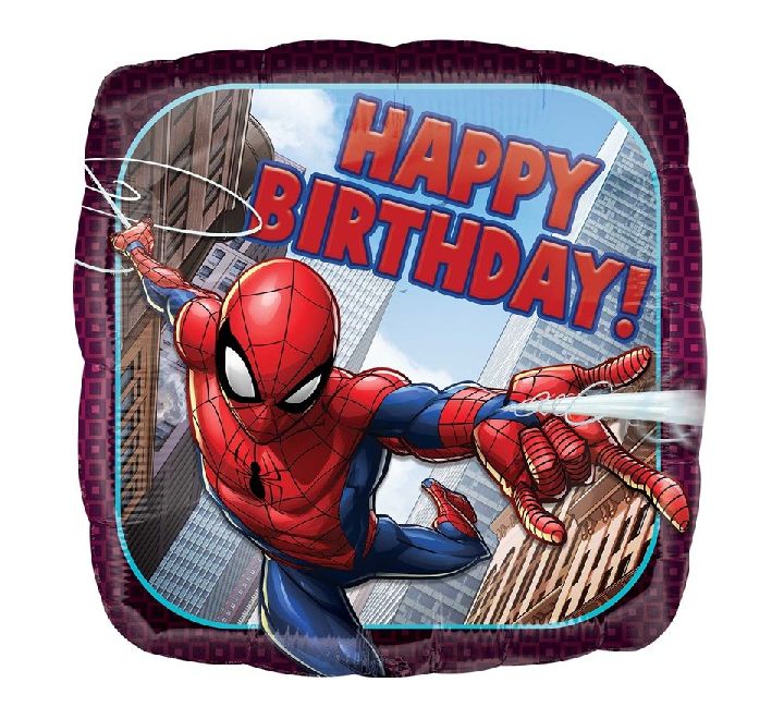 18 inch spider man happy birthday foil balloon superhero party decoration