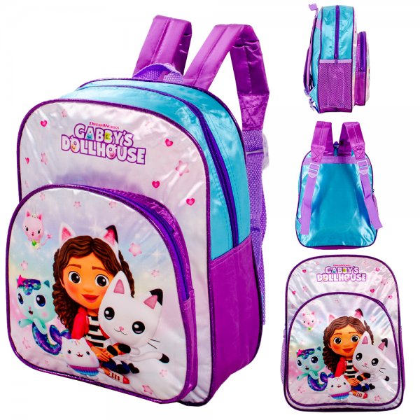 Front pocket detail on Gabby’s Dollhouse backpack