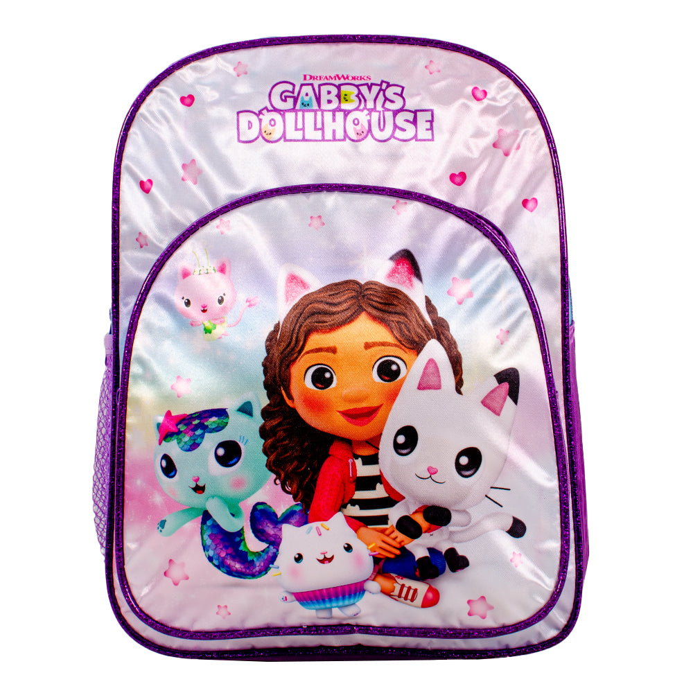 Front pocket detail on Gabby’s Dollhouse backpack