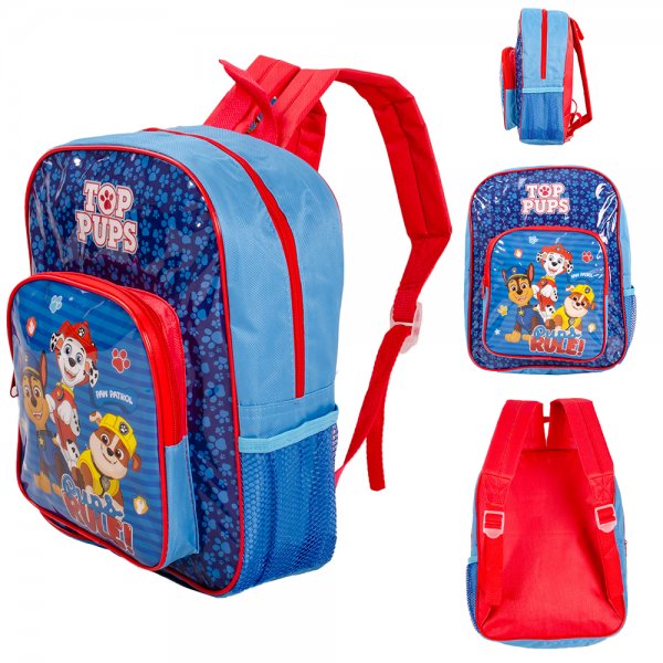 Paw Patrol Top Pups Backpack Blue and Red with Front Pocket