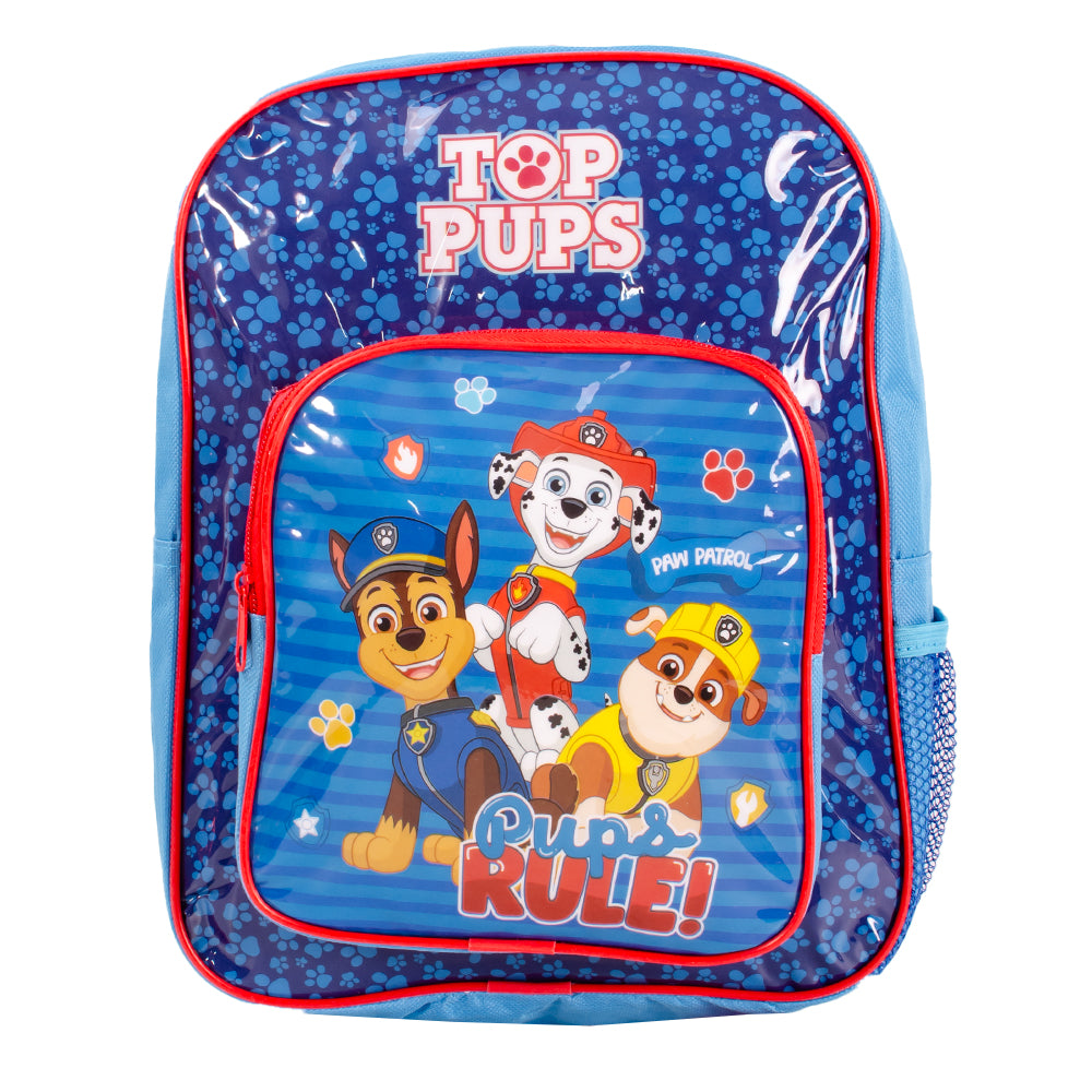 Paw Patrol Top Pups Backpack Blue and Red with Front Pocket