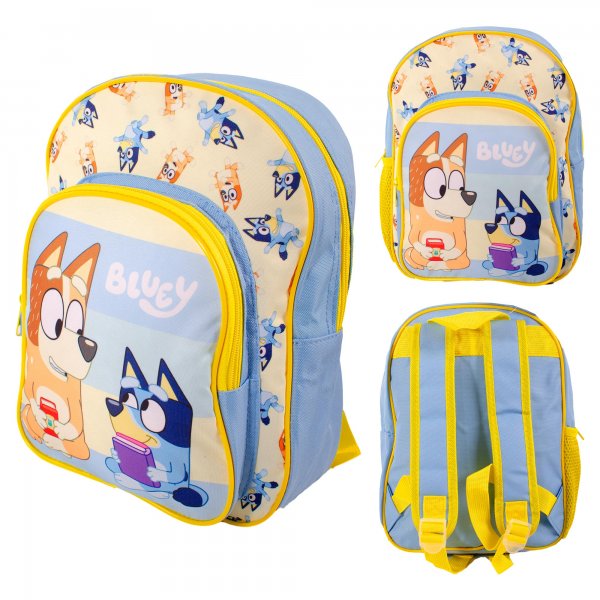 Bluey backpack with Bluey and Bingo character design and adjustable shoulder straps