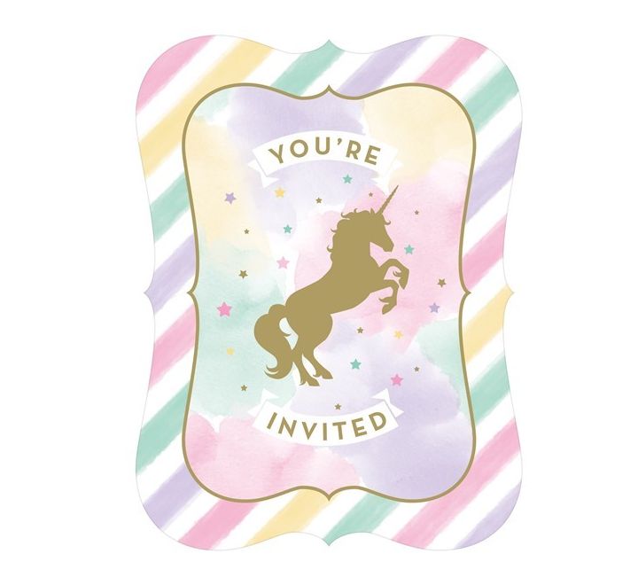 Unicorn Sparkle Postcard Invitations product photo