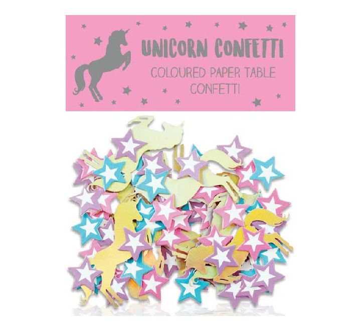 Unicorn paper confetti party décor