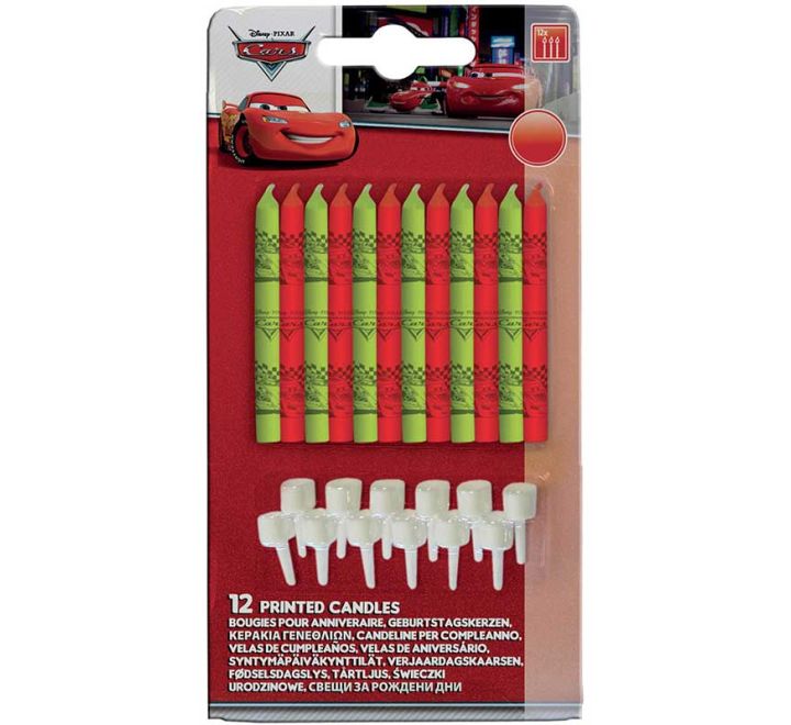 12 pack disney cars birthday candles with holders party supplies
