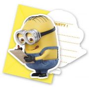 Lovely Minions birthday invitations with colourful Minions design for children's party