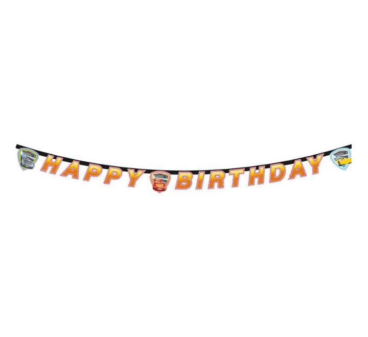 cars 3 die cut banner party decoration