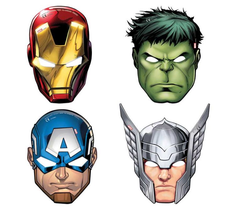 die cut mighty avengers masks superhero party accessories