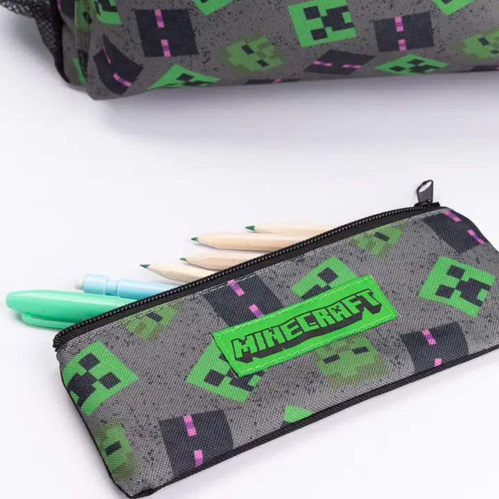 💚 Minecraft 4-Piece Backpack Set – Creeper School Bag Bundle