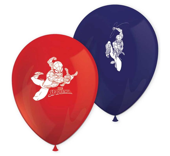 8 pack spider man crime fighter balloons party decorations